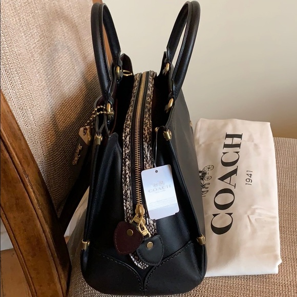 Coach Mason Carryall with snakeskin detail Black - Picture 3 of 8